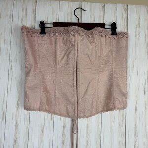 Frederick's of Hollywood Vintage Corset Nude Pale Baby Pink size 40